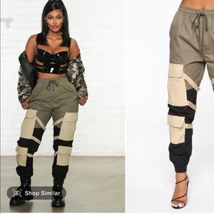 Fashion Nova Block It Out cargo joggers